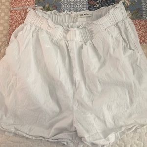 O.vianca puffy white shorts
